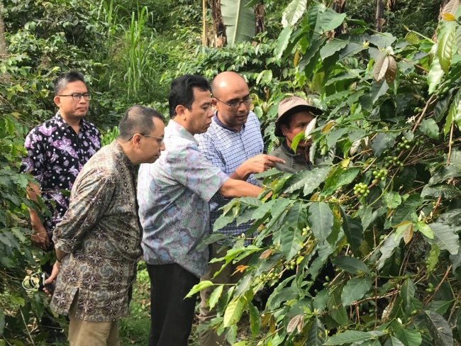 Kemendag Beri Penghargaan kepada Eksportir Kopi Gayo di Takengon, Aceh 