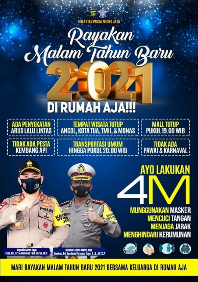 Antisipasi Kerumunan di Malam Tahun Baru 2021