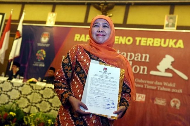 Ditetapkan KPU Sebagai Gubernur Jatim, Khofifah : Mari Bersatu Membangun Jatim Ditetapkan KPU Sebagai Gubernur Jatim, Khofifah : Mari Bersatu Membangun Jatim