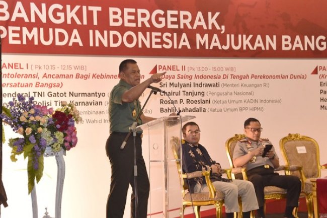 Panglima TNI : Indonesia Tidak Mungkin Terpecah-pecah Jika Pemudanya Mengamalkan Pancasila