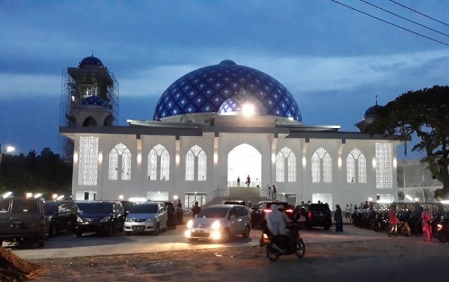 Setelah Rusak Akibat Gempa Kini Masjid At-Taqarrub Bisa digunakan Shalat Tarawih