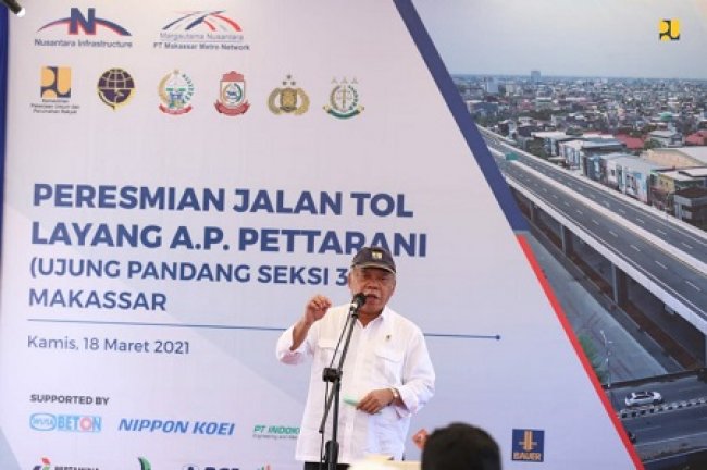 Menteri Basuki Resmikan Tol Layang A.P Sepanjang 4,3 Km