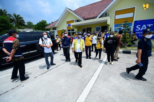 Tinjau Persiapan Tol Trans Sumatera, Menteri Basuki Pastikan Siap Dilalui H-10