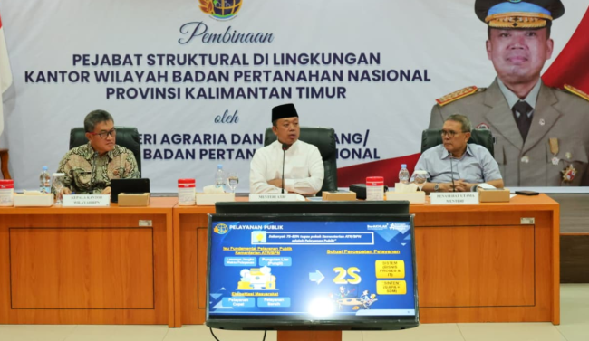 Bahas Proses Bisnis Layanan dan SDM di Kaltim, Menteri Nusron: Kita Perlu Bertransformasi
