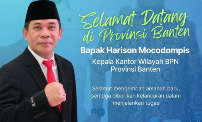 Harison Mocodompis Resmi Dilantik sebagai Kepala Kanwil BPN Provinsi Banten