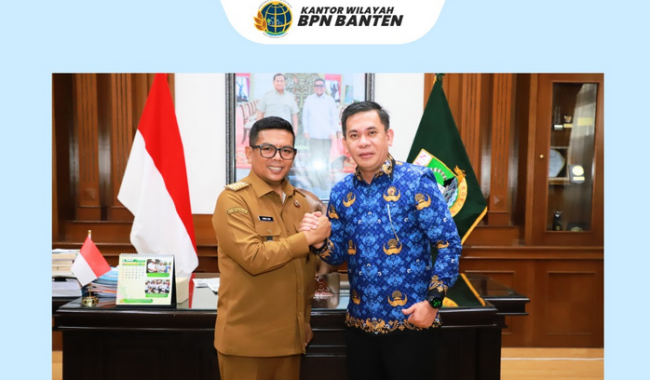 BPN Banten dan Sekretaris Ditjen PHPT silaturahmi Gubernur bahas percepatan sertipikasi aset