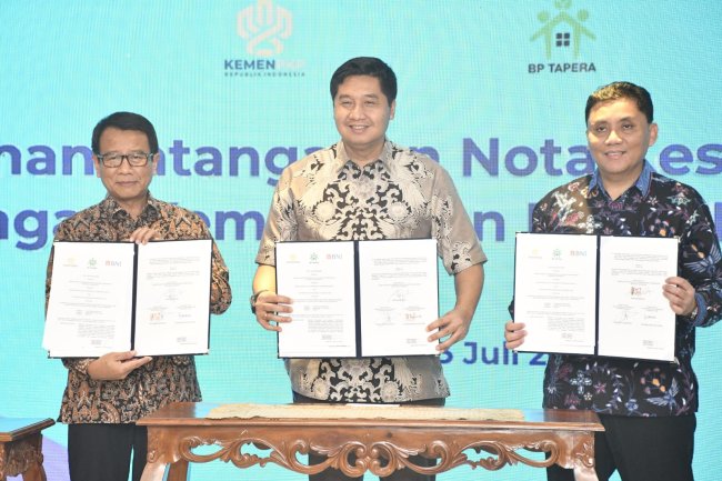 BP Tapera dan BNI Taken MoU Penyaluran Pembiayaan Perumahan