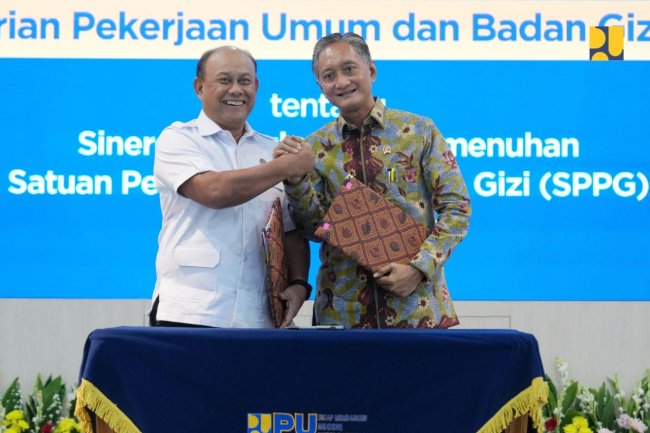 Penandatanganan MoU dan PKS Kementerian PU dan Badan Gizi Nasional, Sinergi Percepat Pembangunan SPPG