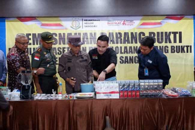 Sebanyak 73 Barang Bukti Perkara Dimusnahkan Kejari Sanggau